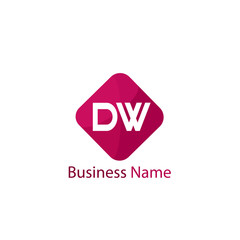 Initial Letter DW Logo Template Design
