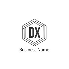 Initial Letter DX Logo Template Design
