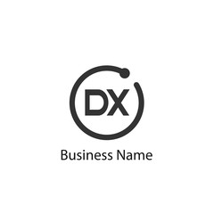 Initial Letter DX Logo Template Design