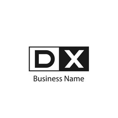 Initial Letter DX Logo Template Design