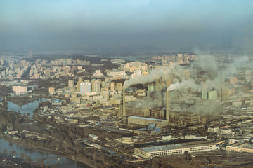 Fototapeta premium Aerial View of Pyongyang DPRK