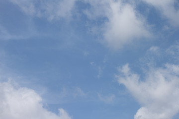 Fototapeta premium Blue sky and white cloud is beautiful in the morning after raining.