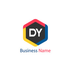 Initial Letter DY Logo Template Design
