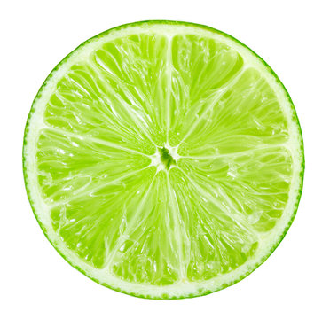 Fresh lime on white background