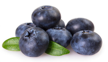 Fresh blueberry on white background