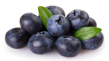 Fresh blueberry on white background