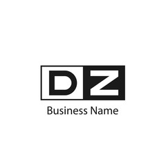 Initial Letter DZ Logo Template Design