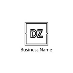 Initial Letter DZ Logo Template Design