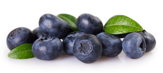 Fresh blueberry on white background