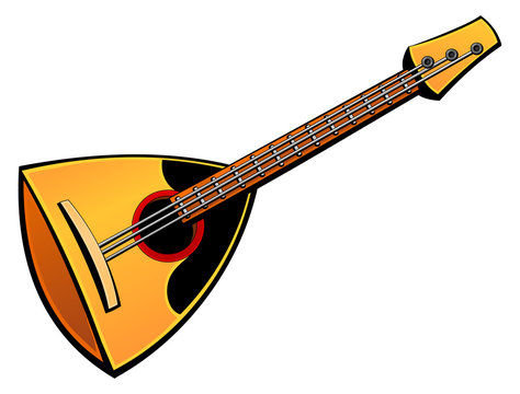Balalaika. Russian folk musical instrument.