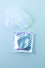 Rubber condom contraceptive