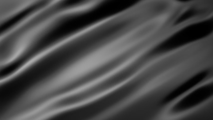 Gray metallic drapery fabric flag. 3d illustration, 3d rendering.