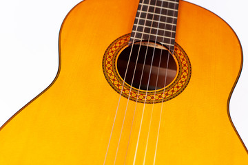 Obraz premium Classic Guitar With White Background