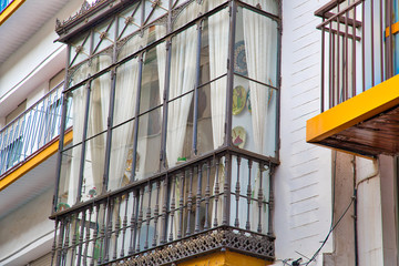 Seville streets at an early sunset in the historic center