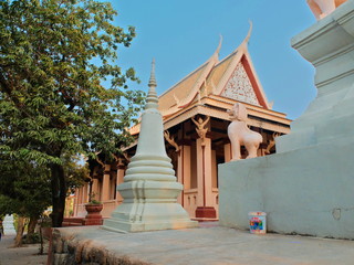   Wat Phnom temple .
