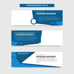 Abstract Modern company banner design set. Banner Design eps 10 template