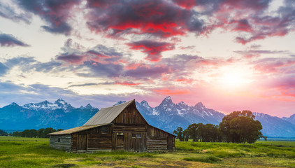 grand teton national park on the day with reflection in river.