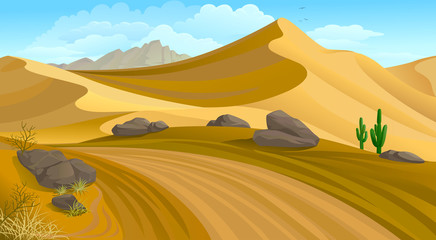 A sandy hot desert dune in the middle of nowhere. © ActiveLines