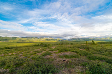 Fototapeta na wymiar The Article Circle As Seen From The Dempster Highway, Yukon, Canada