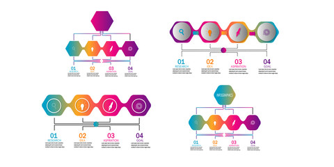 modern timeline infographic element template vector