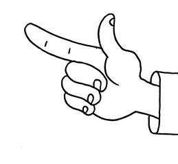 Illustration of a pointing hand