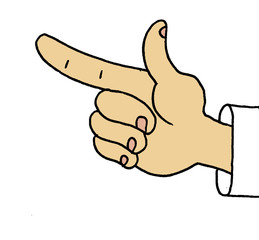 Illustration of a pointing hand