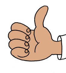 Illustration of a hand with the thumb up