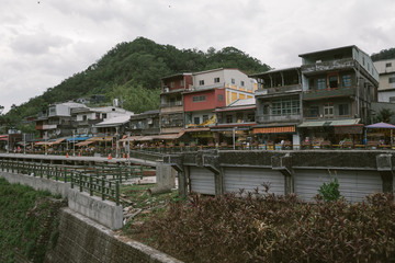 Fototapeta na wymiar Taiwan Taipei Shifen Mountain Towns Travel Asia