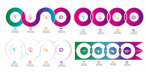 Obraz premium Modern infographic timeline element template vector