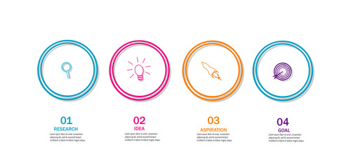 Modern infographic timeline element template vector