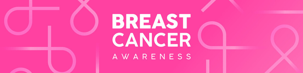 Breast Cancer Awareness pink ribbon web banner