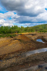 Red Creek Along The Dempster Highway, Canada