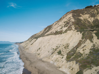 Aerial Drone Top Down Beach Cliff Fishing Daly City