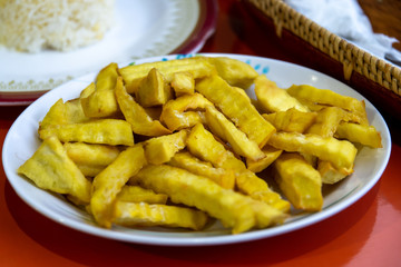 Fired sweet potato at Banaue
