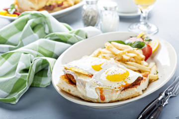 Sunny side up egg sandwich