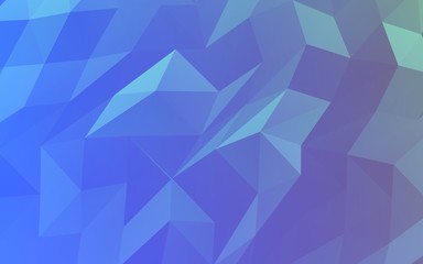 Obraz premium Abstract triangle geometrical blue background. Geometric origami style with gradient. 3D illustration