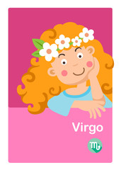 Illustration of isolated virgo vector . zodiac signs