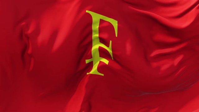 322. swiss franc Flag Waving in Wind Slow Motion Animation . 4K Realistic Fabric Texture Flag Smooth Blowing on a windy day Continuous Seamless Loop Background.