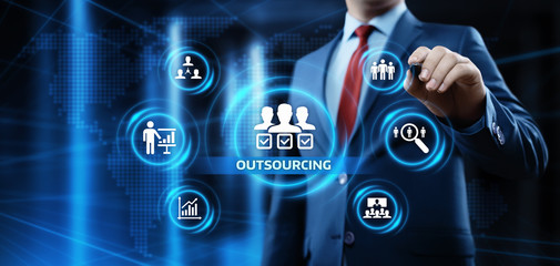 Outsourcing Human Resources Business Internet Technology Concept