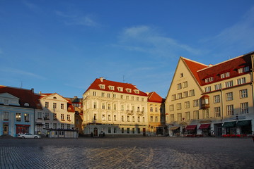 Fototapeta na wymiar Estonia. Sunny morning in Tallinn.