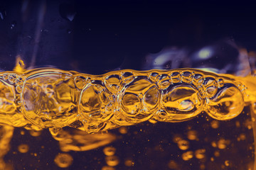 closeup beverage drink beer orange color water liquid bubble