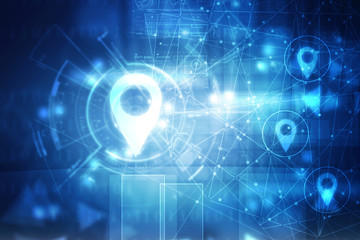 2d  rendering travel and navigation planning, concept
