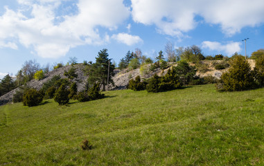 Fototapeta na wymiar Steinbruch Altmühltal-Panoramaweg