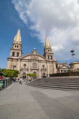 Obraz premium cathedral in historical center, Guadalajara Jalisco. MEXICO