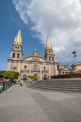 Fototapeta na wymiar cathedral in historical center, Guadalajara Jalisco. MEXICO