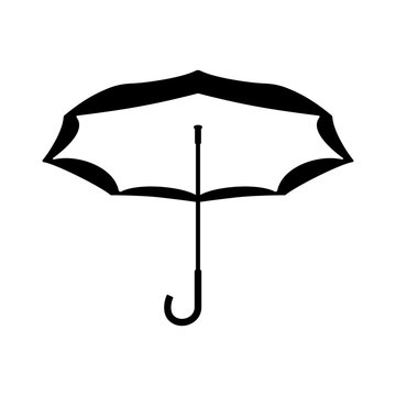 Open umbrella, down view