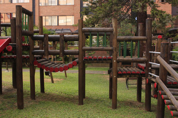 Fototapeta na wymiar green playground kids