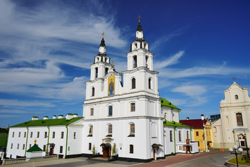 Fototapeta na wymiar Cathedral of holy spirit in Minsk, Belarus