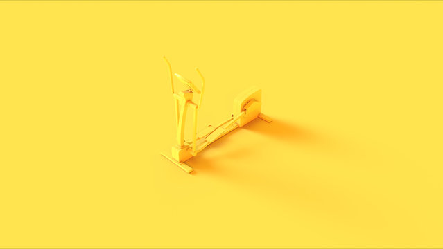 Yellow Cross Fit Trainer 3d illustration 3d rendering
