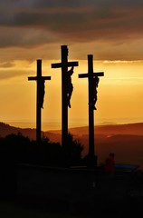 Abendstimmung am Kreuzberg, Rhön